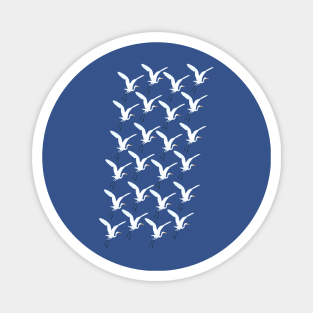 Interlocking Heron Pattern (Blue) Magnet